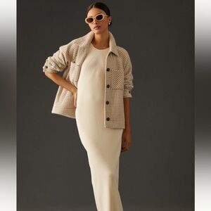 Anthropologie NWT brown houndstooth jacket